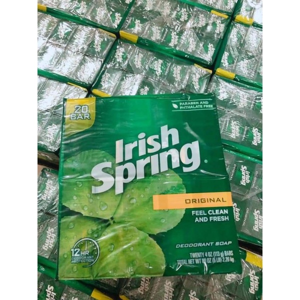 Lốc Xà Bông Cục Diệt Khuẩn Irish Spring Deodorant Soap Original 106g