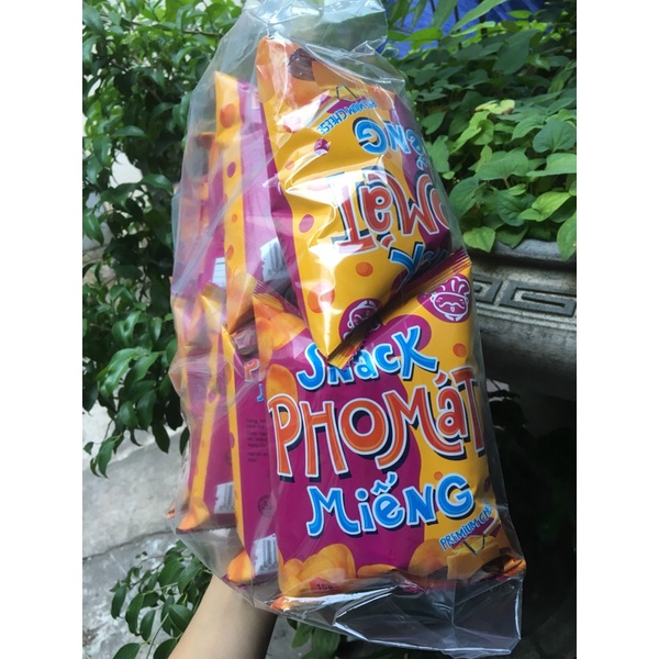 Bim bim Oishi snack phomai phomat miếng (bịch 10 gói 15g)