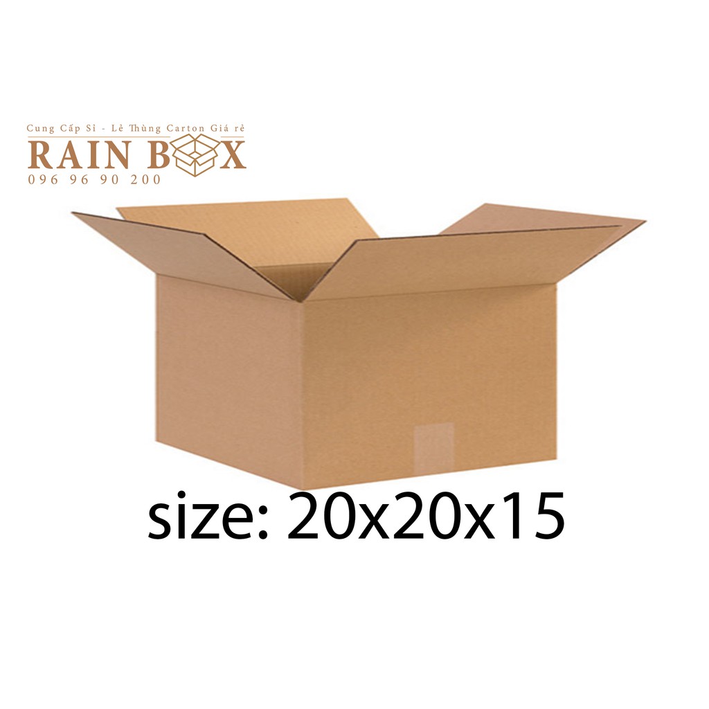 Thùng carton 3 lớp kích thước 20x20x15 - combo 30 thùng