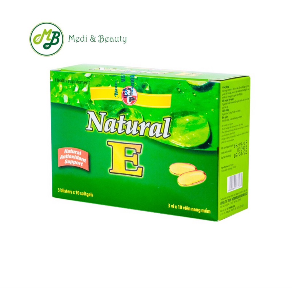 Viên uống Vitamin, Chống lão hóa, chống oxi hóa ,làm đẹp da NATURAL E 400 - Medibeauty Hộp 30 viên. | BigBuy360 - bigbuy360.vn