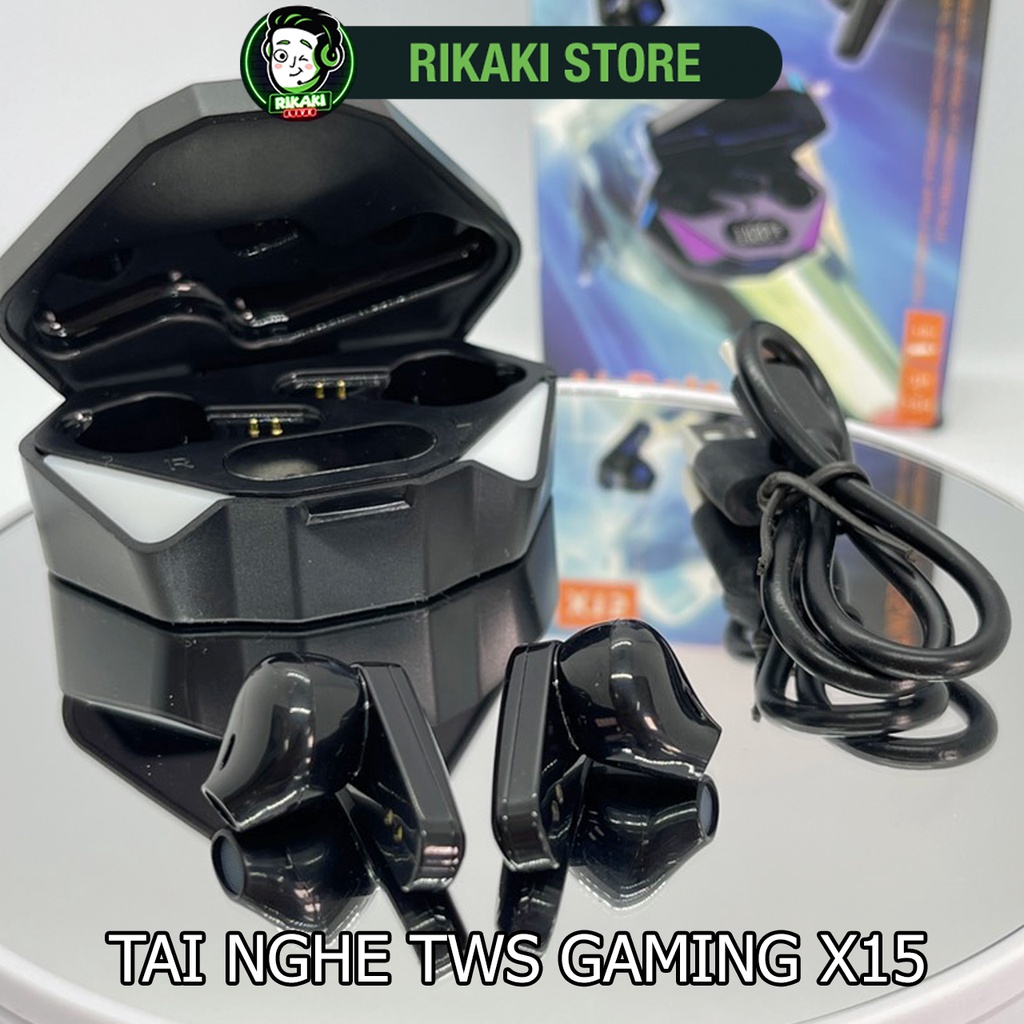 Tai Nghe Bluetooth Gaming 5.2 TWS ,Tai Nghe Không Dây Độ Trễ Cực Thấp Cách Âm Chống Ồn Chuyên Dụng Gaming Hi-Fi Stereo,