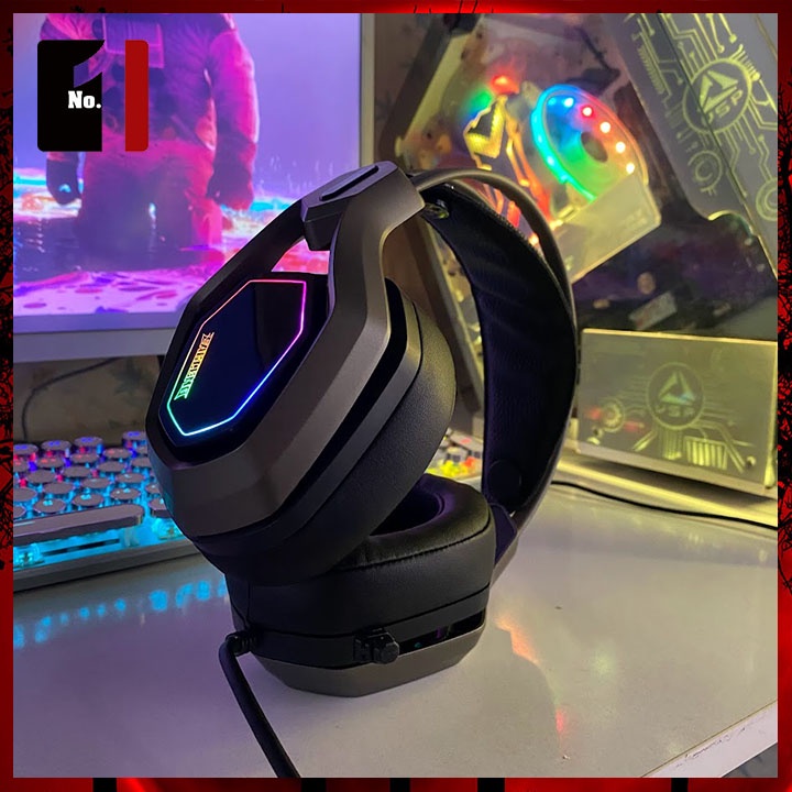 Tai Nghe Chụp Tai Máy Tính Có Mic Led RGB Eaglend F9 Giả Lập Tai Nghe Headphone Gaming Bass Lớn Âm Thanh Hay