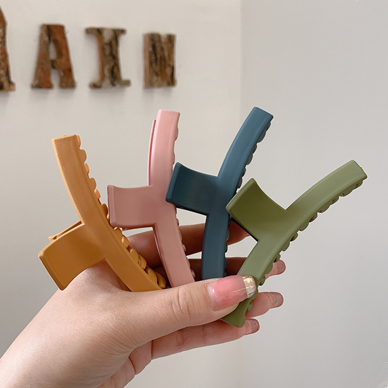 1 Kẹp Tóc Màu Trơn Phong Cách Hàn Quốc Cho Nữ