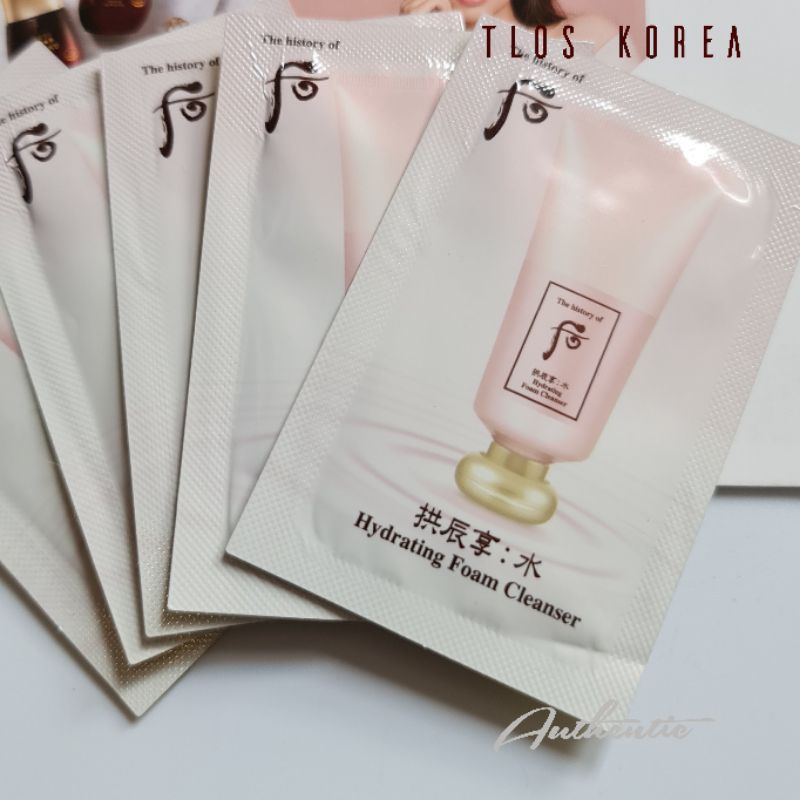 Sữa Rửa Mặt Kiềm Dầu Whoo Hồng Hydrating Foam Cleanser 2Ml