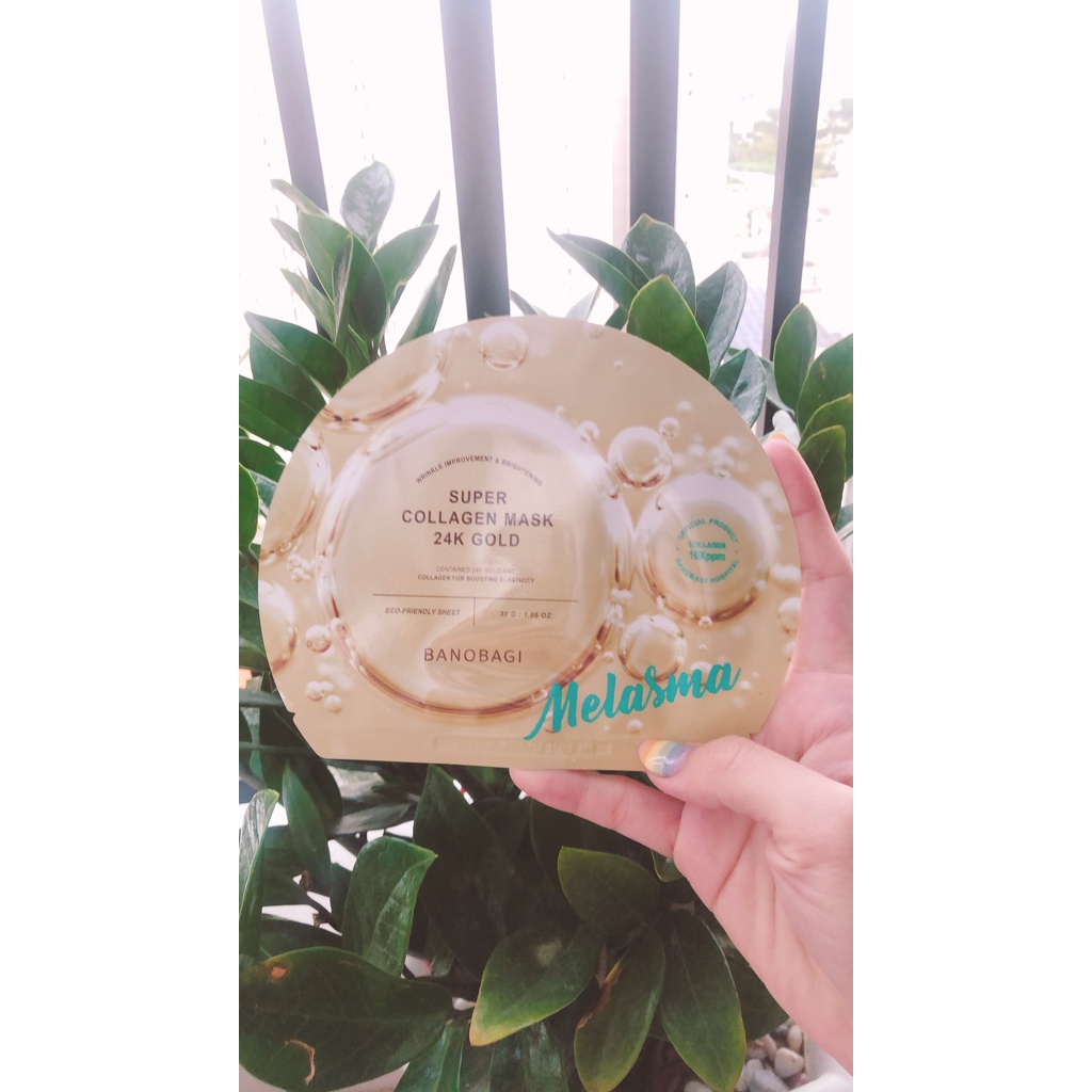 Mặt nạ dưỡng trắng Banobagi Super Collagen Mask Wrinkle Improvement &amp; Brightening (mẫu mới 2021)