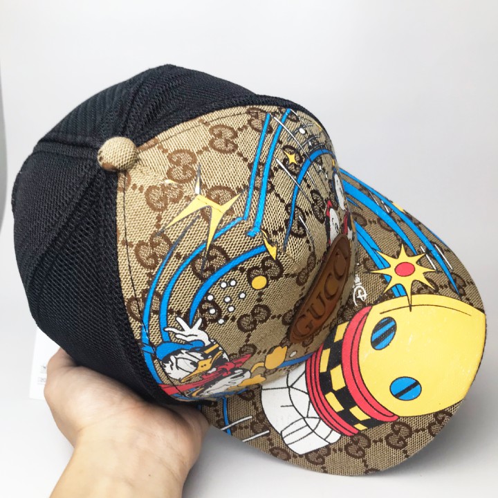 Mũ lưỡi trai CAP HT, nón GG phối lưới in hình vịt Donal form nam nữ