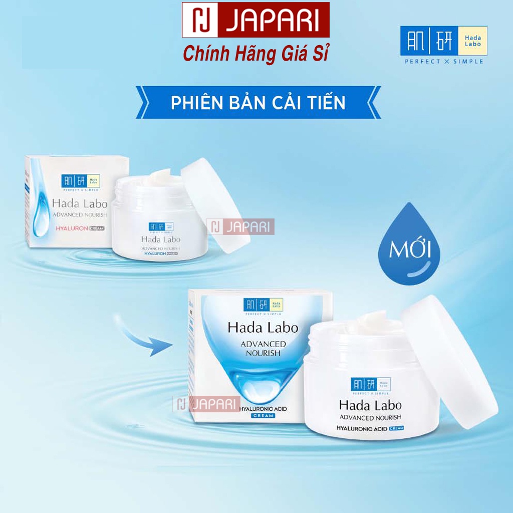 Kem Dưỡng Ẩm Da Mặt Hada Labo Advanced Nourish Cho Da Dầu, Da Khô, Da Thường - Haladabo Dưỡng Da, Cấp Ẩm JAPARI