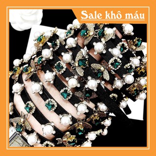 Bờm tóc đính đá nhân tạo cao cấp Hàn Quốc