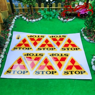 Tem nổi chữ stop 10 tấm
