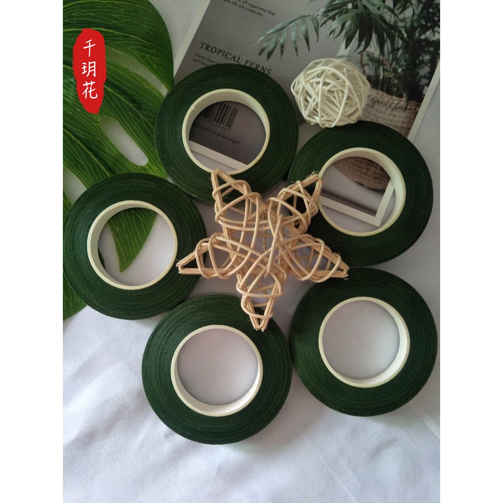 Băng dính sáp xanh cuốn cành làm hoa