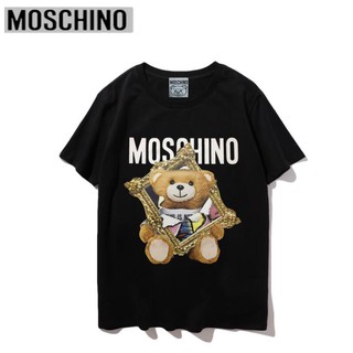 Áo Thun Chất Liệu Vải Cotton Tay Ngắn Có In Hoạ Tiết Moschino