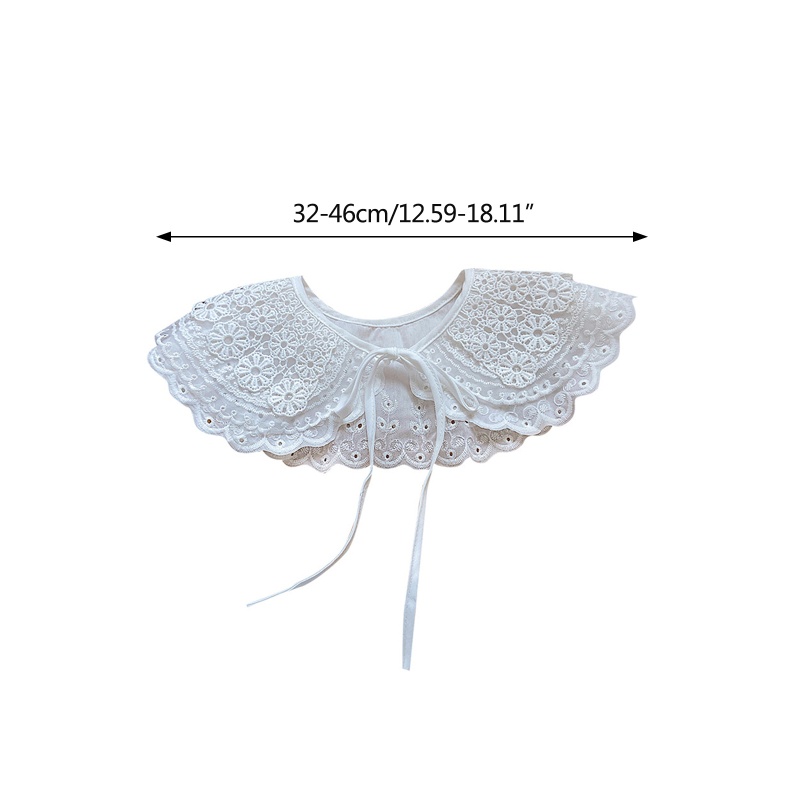 Cổ Áo Ren Rỗng Thêu Họa Tiết Có Thể Tháo Rời Cho Nữ