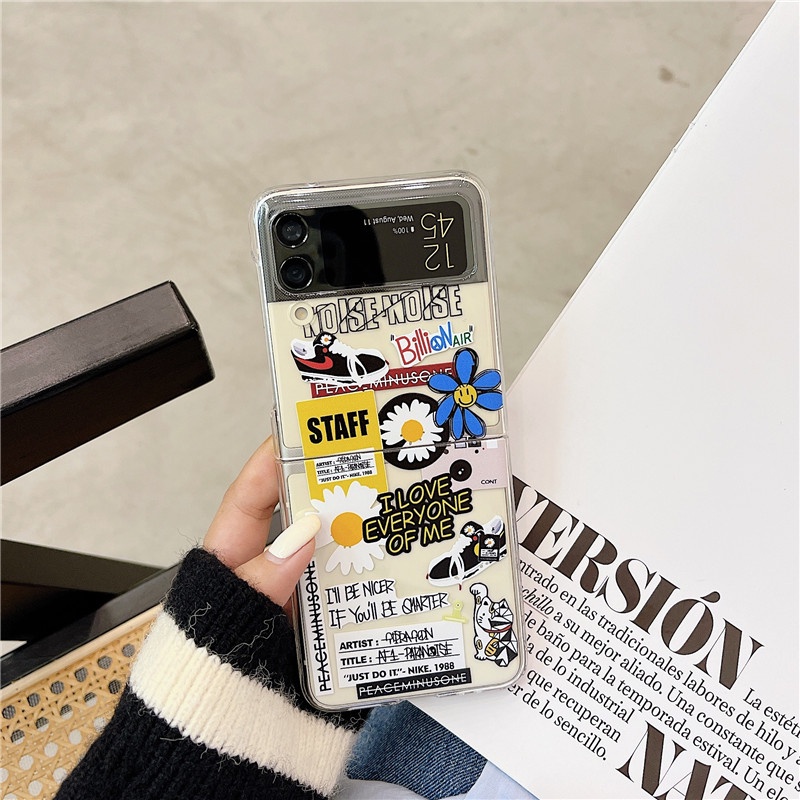Ốp Điện Thoại PC Cứng In Hình Mặt Cười Hoạt Hình Cho Samsung Galaxy Z Flip 3 Samsung Galaxy Z Flip3 ZFlip3 ZFlip 3 5G