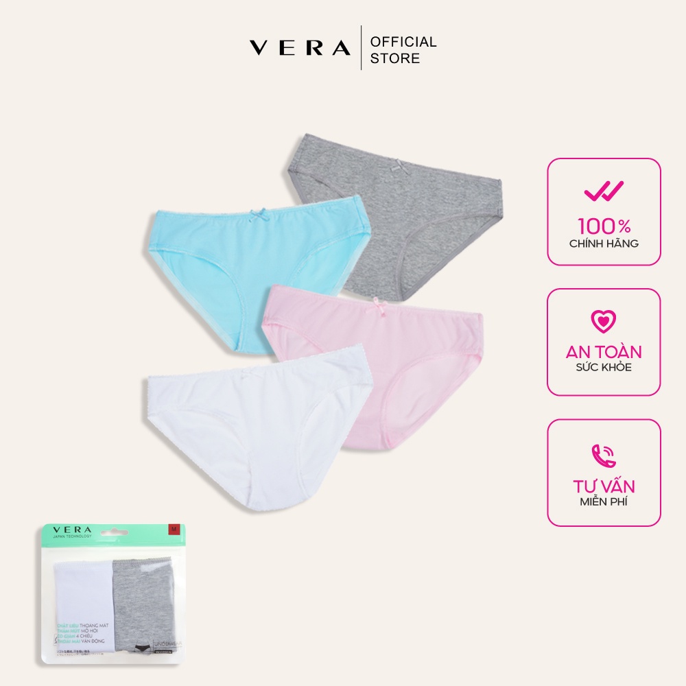 Combo 04 quần lót nữ cotton Vera 7166 - màu ngẫu nhiên