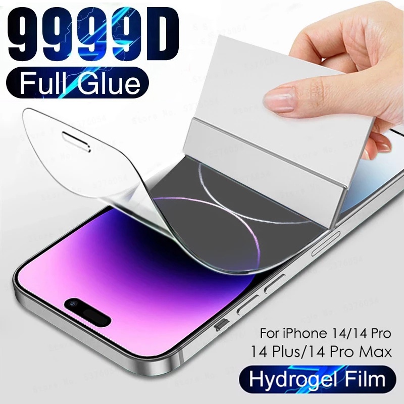Phim Hydrogel 999D Dán Bảo Vệ Màn Hình Điện Thoại iPhone 14 13 12 11 Pro Max 14 Plus X XR XS Max 6 6s 7 8 Plus SE 2020 2022 Kính