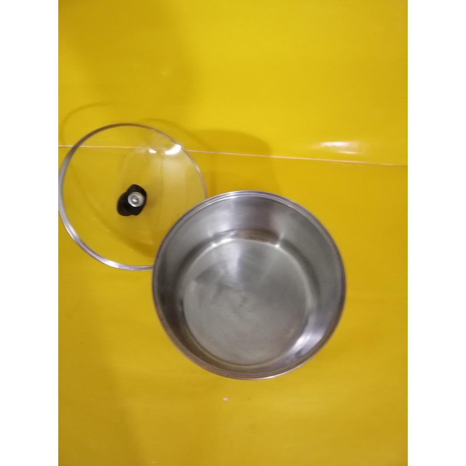 Nồi (thố) inox nội địa Nhật, size 21cm, cao 12cm (171), dùng được bếp từ