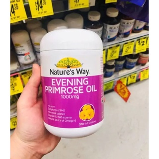 (date 2024) (Có tem Chemist) Tinh Dầu Hoa Anh Thảo Nature’s Way Evening Primrose Oil 1000mg