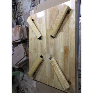 Bàn Gỗ Chân Gỗ Xếp Gọn (50x70x30)