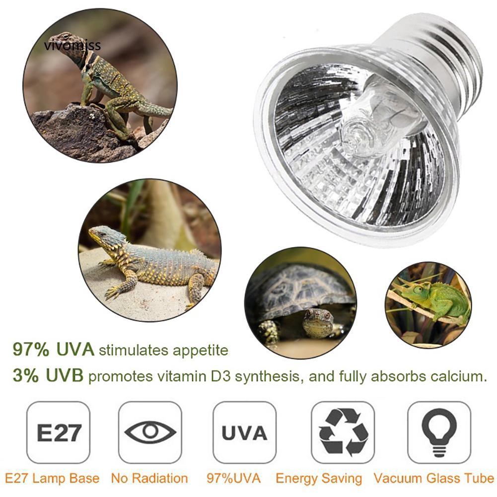 Bóng đèn LED phát nhiệt E27 25/50/75W 110V UVA + UVB cho thú nuôi bò sát