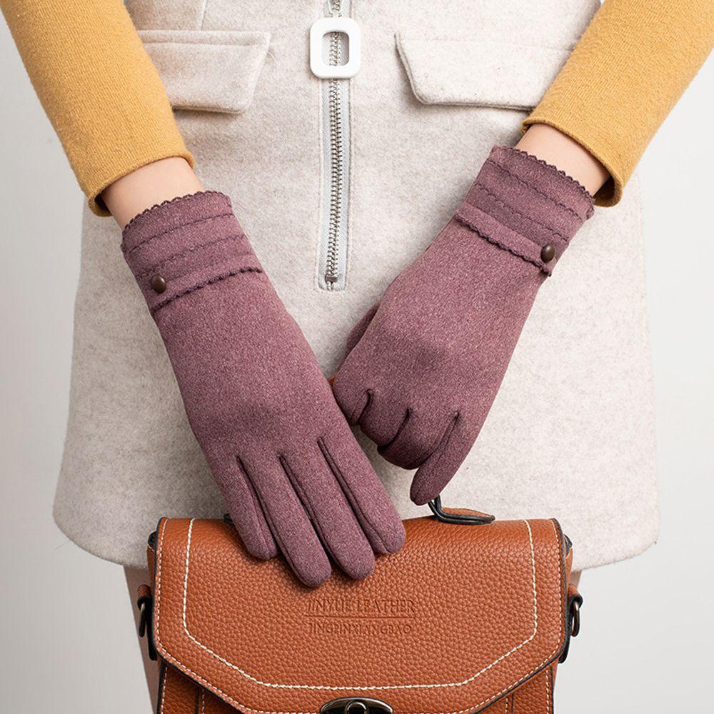 Găng Tay Giữ Ấm Màu Sắc Đơn Giản Thoải Mái Phong Cách Hàn Quốc Cho Nữ