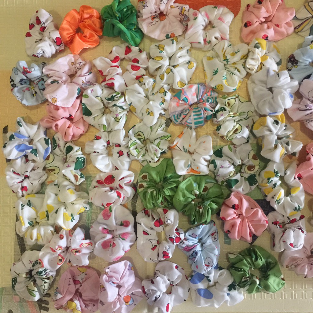 Dây Buộc Tóc Vải Scrunchies Cute Giao Mẫu Ngẫu Nhiên