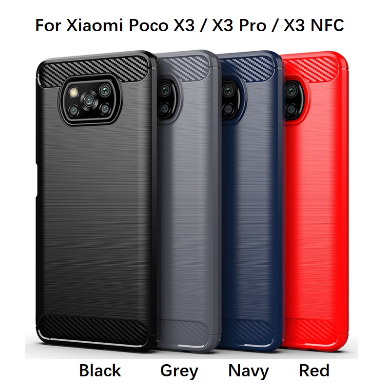 Ốp Điện Thoại Sợi Carbon Cho Xiaomi Poco X3 Nfc / Pro / F3 / F2 Pro / M3 / X2 / X3 Gt Mi Max 2 3 Pro Mix 2 2s Pocophone F1