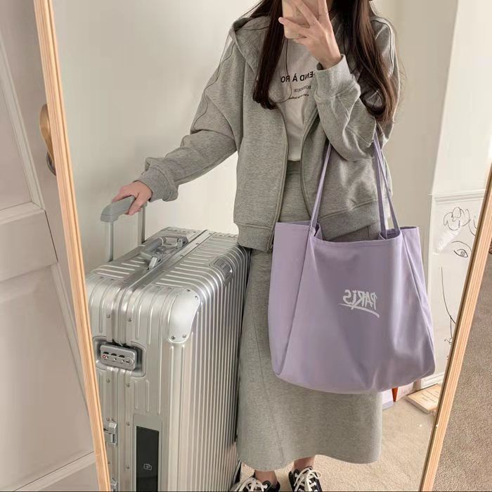 Túi xách vải canvas phong cách thời trang retro hàn quốc 2021 dành cho nữ