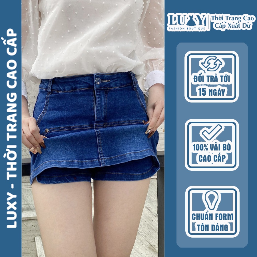 Quần bò giả váy chất đẹp co giãn 4 chiều Luxy V18 đủ size từ 40kg-75kg