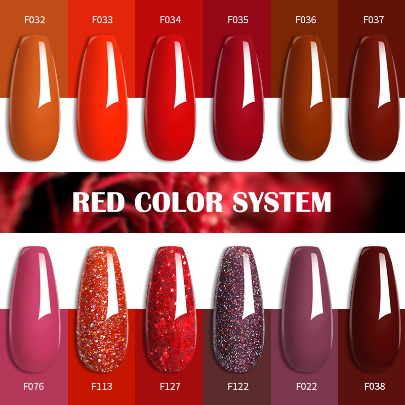 Sơn Móng Tay Gel UV 7ML Màu Đỏ Chuyên Dụng Chất Lượng Cao