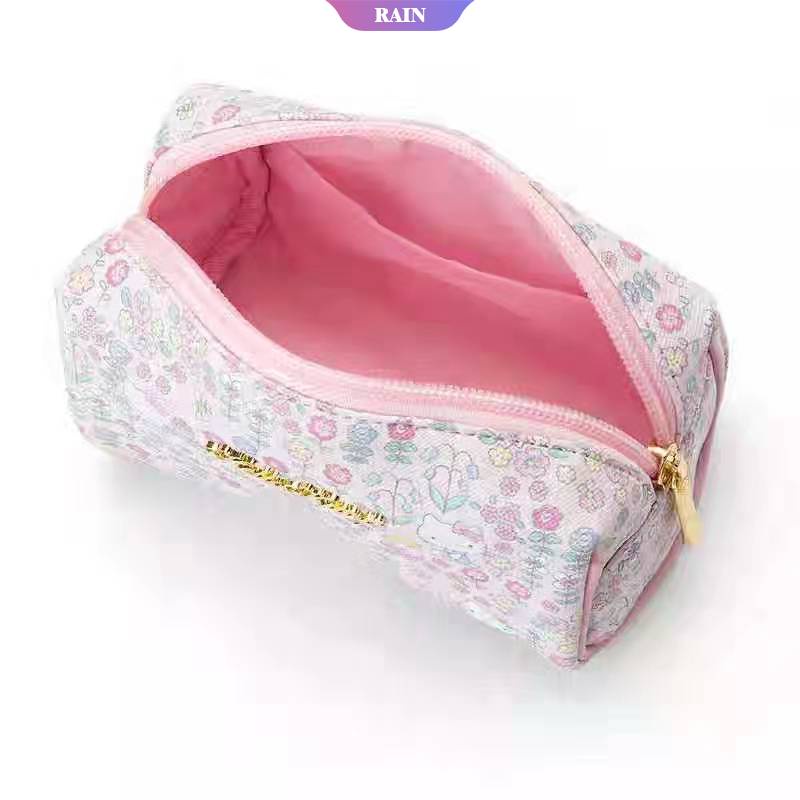 Túi Đựng Bút Chì / Mỹ Phẩm Sức Chứa Lớn In Họa Tiết Hoạt Hình Sanrio Hello Kitty My Melody Nhỏ Nhắn Có Khóa Kéo [RAIN]