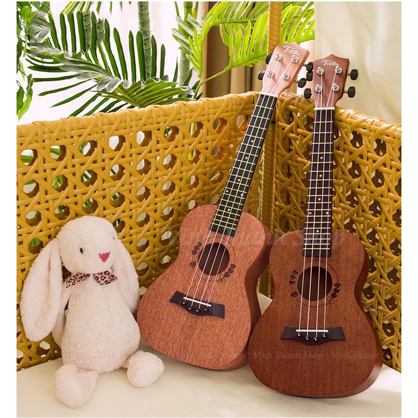 Đàn Ukulele Concert Size 23inch Gỗ Kèm Bao Đựng Đàn Và Full Phụ Kiện