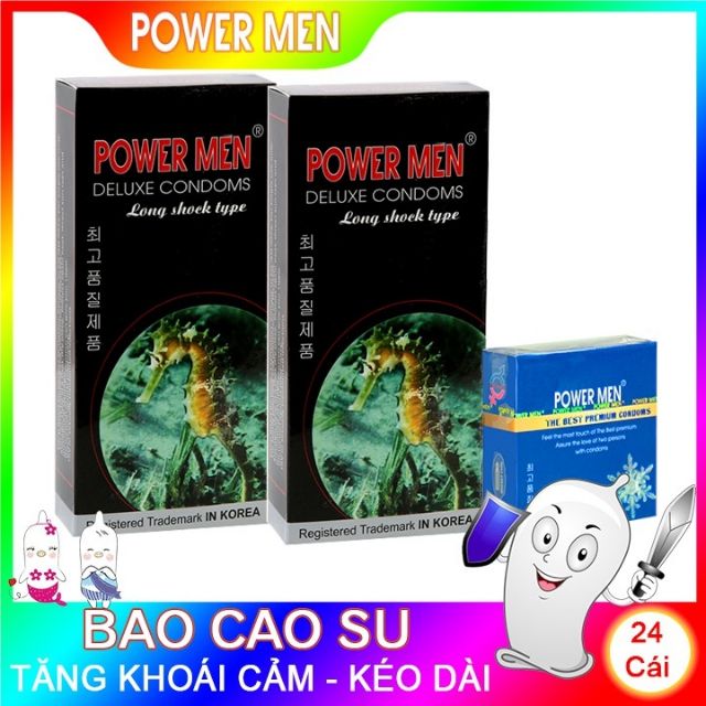 Bao cao su Powermen Longshock bộ 24 BCS 2CA13FRO3