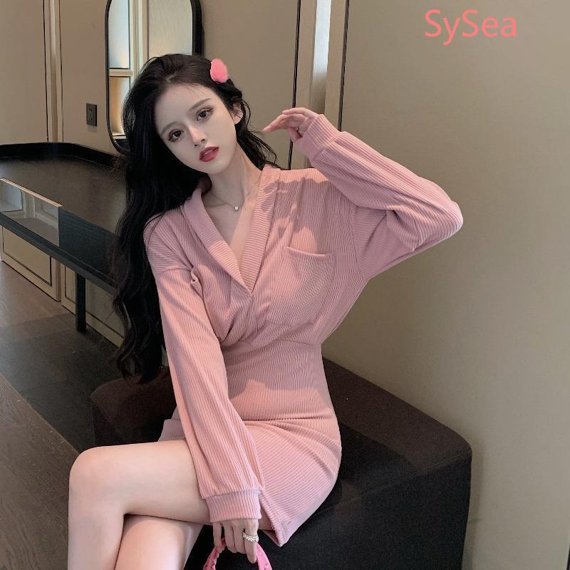 Đầm dệt kim dáng ôm thời trang mùa thu quyến rũ thích hợp cho nữ