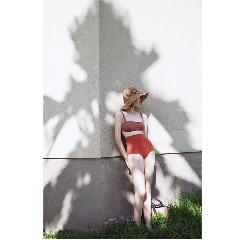 Bikini 3 mảnh Hàn Quốc caro cam BBC180008M1 | BigBuy360 - bigbuy360.vn