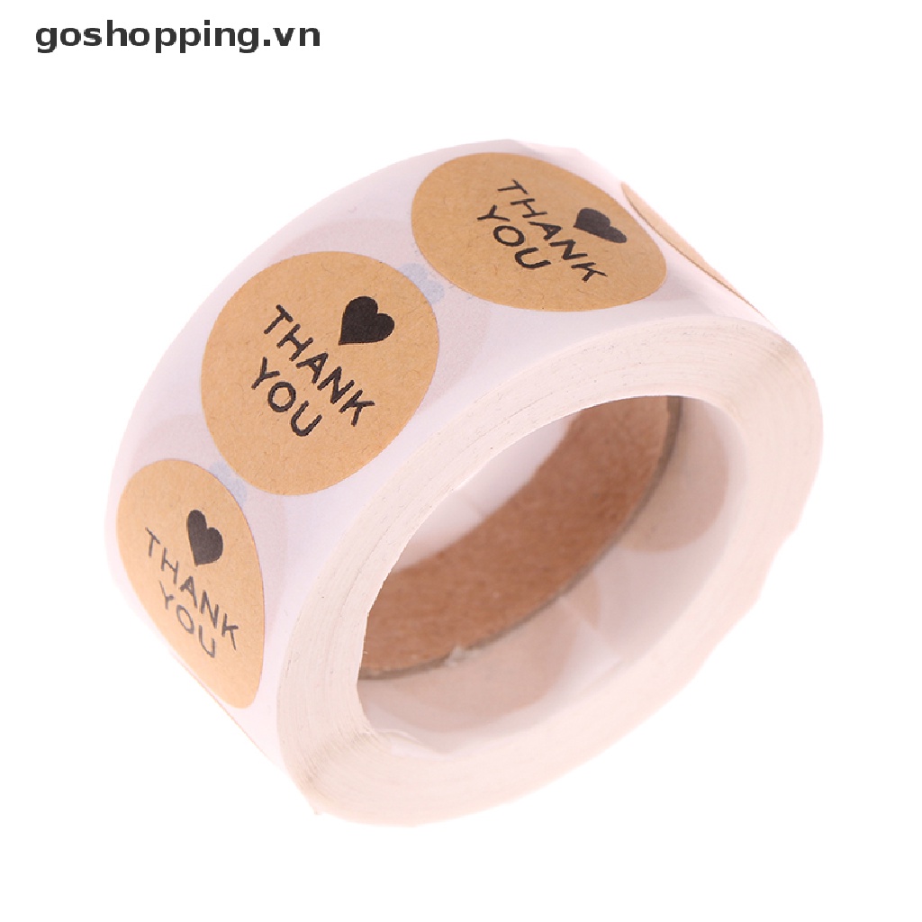 Set 500 miếng dán in chữ Thankyou trang trí đa dụng DIY