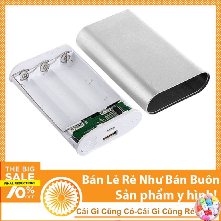 Box Sạc Dự Phòng 3 PIN 18650 (Không Pin- Màu sắc Ngẫu Nhiên )