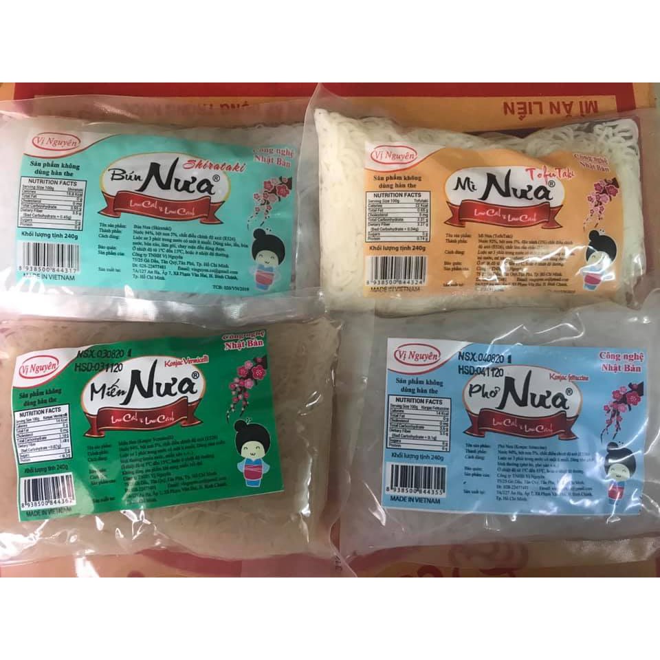 Miến Nưa Keto Das Vị Nguyên 240Gram