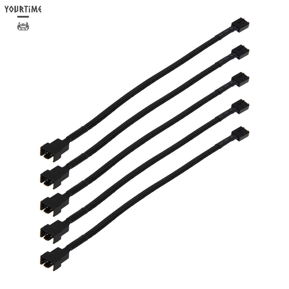 Set 5 dây cáp nối dài quạt tản nhiệt máy tính 4 Pin PWM 12in
