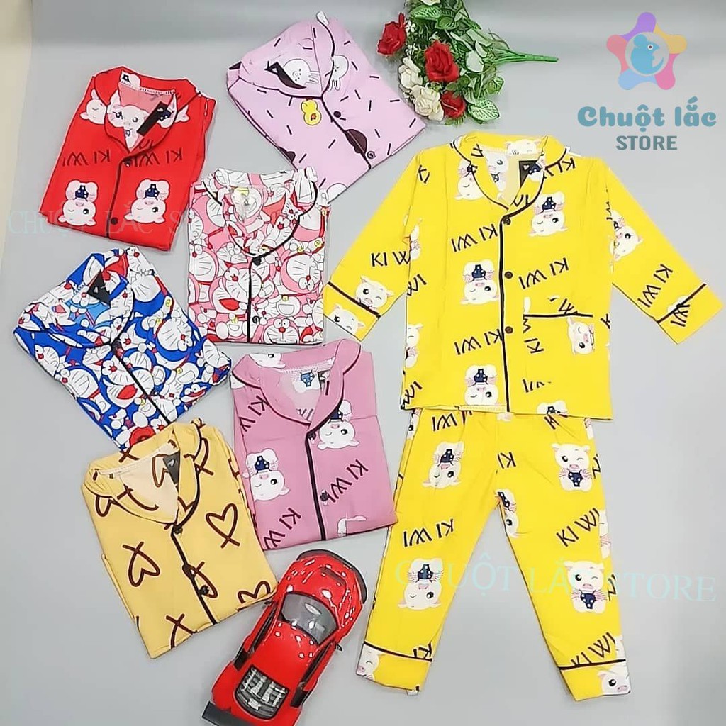 Bộ Pijama Dài Tay Cho Bé Trai Và Bé Gái Chuột Lắc Store Từ 10Kg Đến 20Kg Chất Kate Thái Dày Dặn