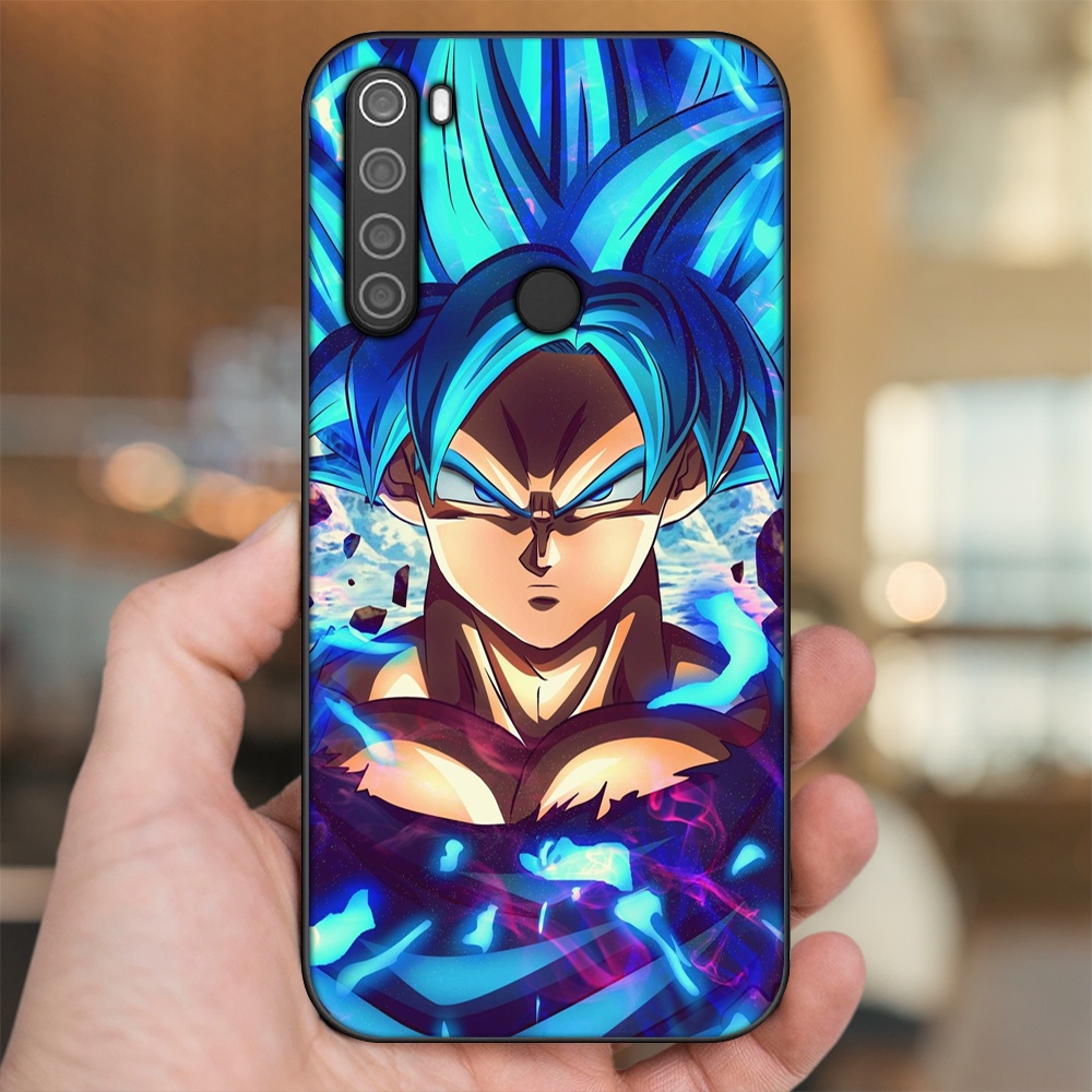 Ốp lưng Xiaomi Redmi Note 8 viền đen in hình Goku Dragon Ball