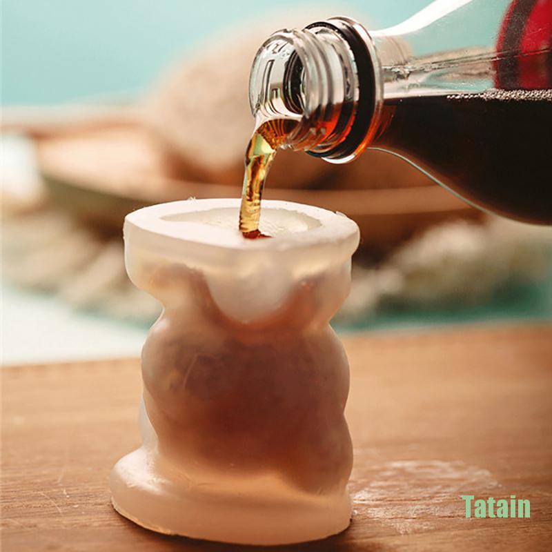Khuôn silicone làm đá viên bánh tạo hình gấu nhỏ đáng yêu