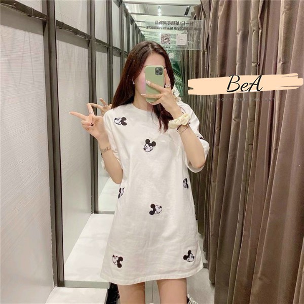 Áo váy mickey trắng