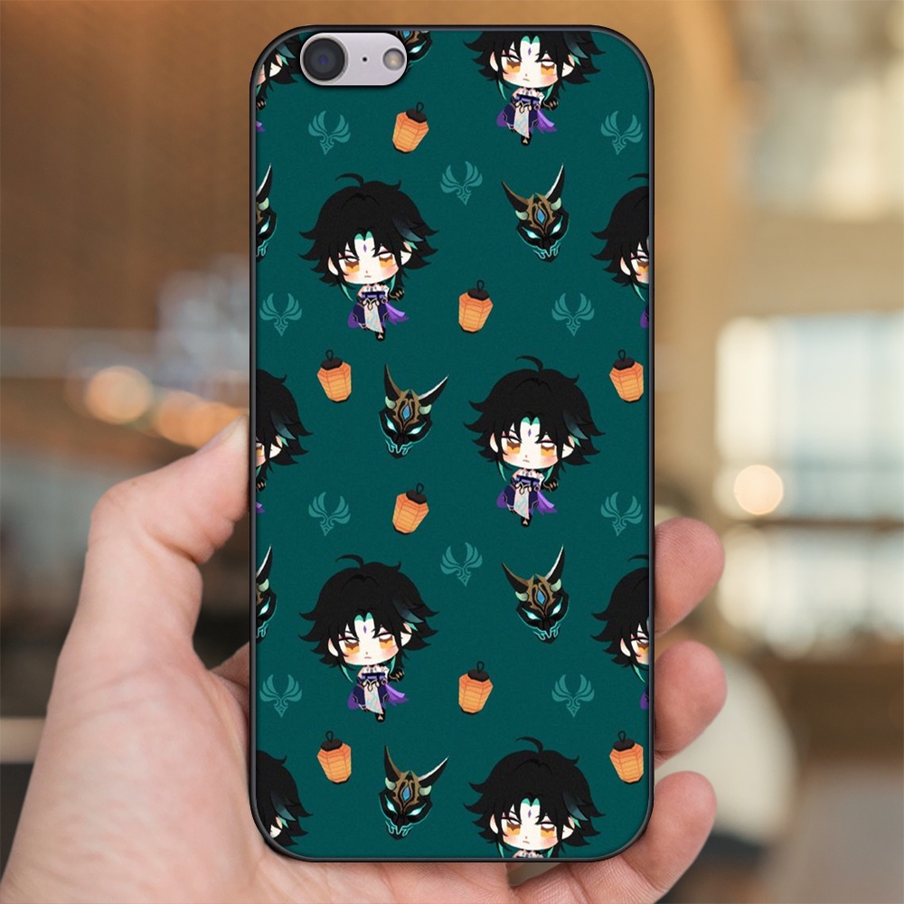 Ốp lưng Oppo A39, F3 Lite viền đen in hình Xiao Genshin Impact