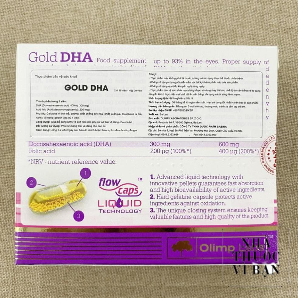 [Chính Hãng] Gold DHA - Thực Phẩm Bảo Vệ Sức Khỏe Cho Bà Bầu