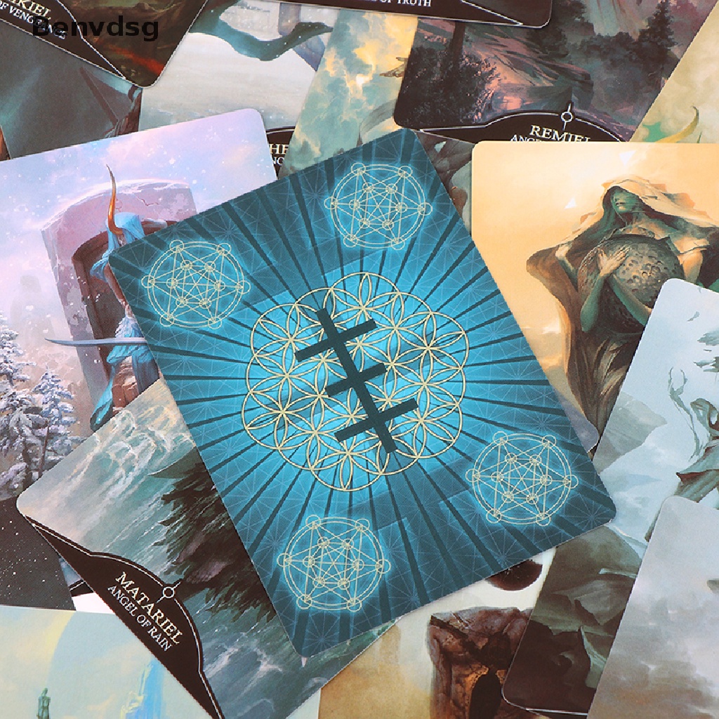 Bộ Thẻ Bài Trò Chơi Angelarium Oracle Of Emanations Phiên Bản Tiếng Anh