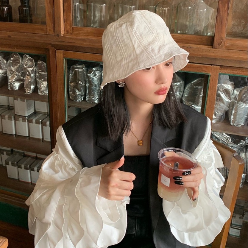 Nón vành cụp mũ bucket vải xô màu trơn ulzzang sành điệu làm quà tặng sinh nhật ý nghĩa chụp ảnh thời trang xinh xỉu