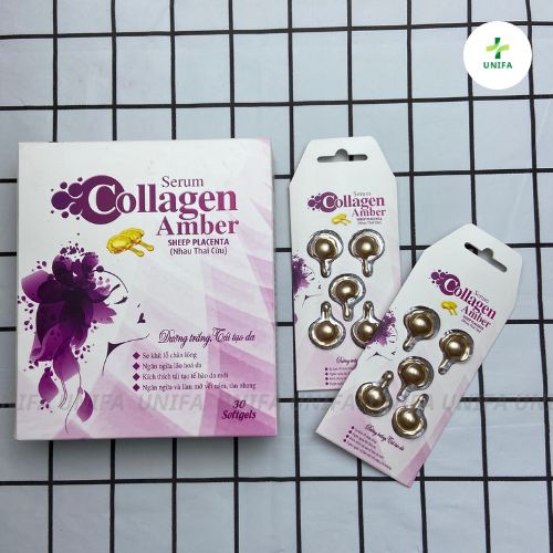 Collagen Amber (viên bôi), Colagen, Serum Collagen giúp da căng mịn, trắng sáng, chống lão hoá cho làn da phụ nữ