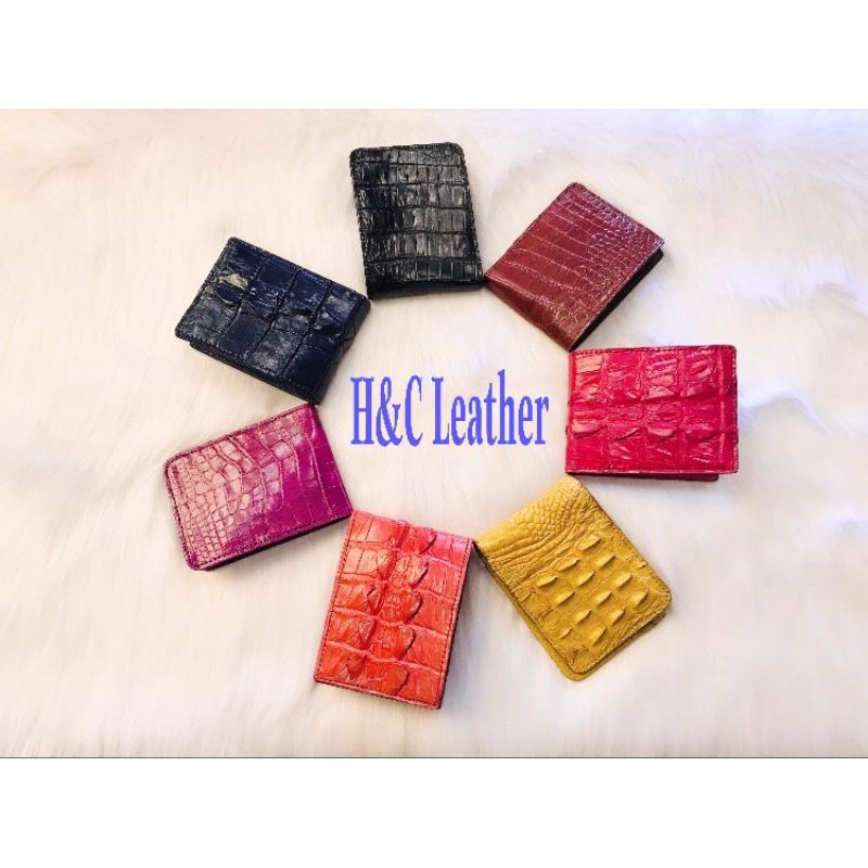 Ví mini unisex da cá sấu thật 100%