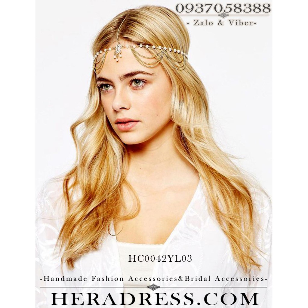 Phụ kiện tóc Ấn Độ Delicate Head Chains HC0042YL03