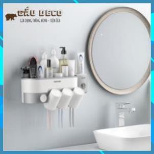 Kệ nhà tắm thông minh Ousuwo [FREESHIP] – Hàng chính hãng - Dán tường kèm cốc cao cấp